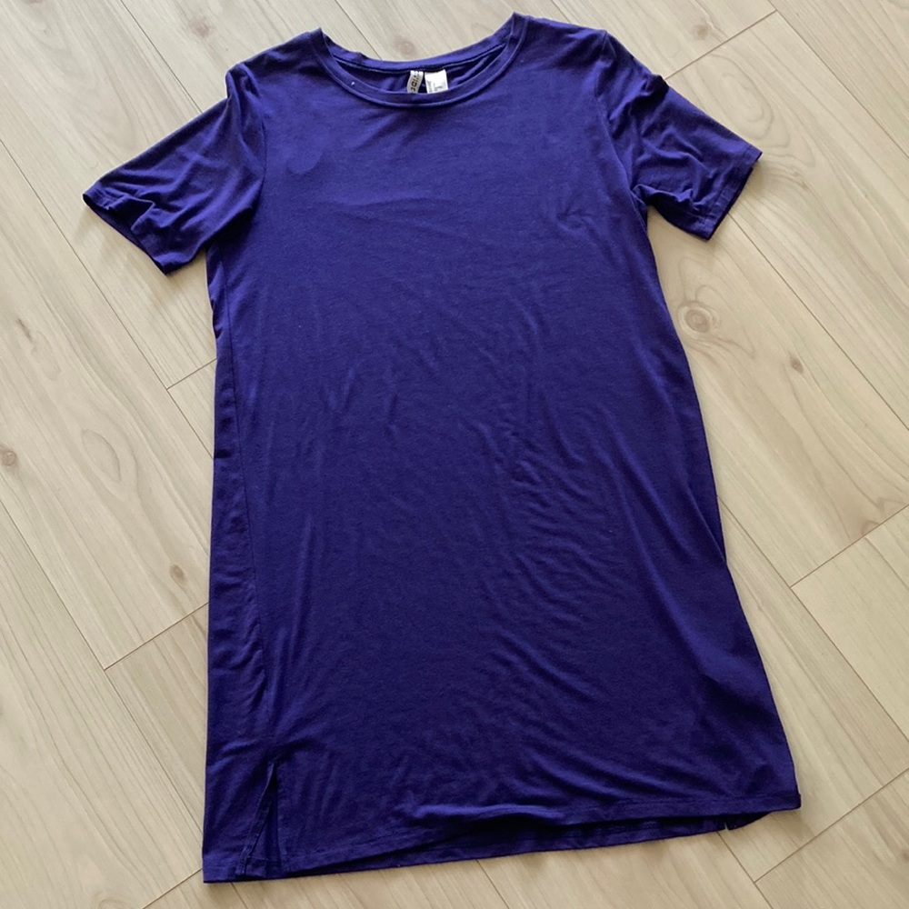 Purple T-shirt Dress